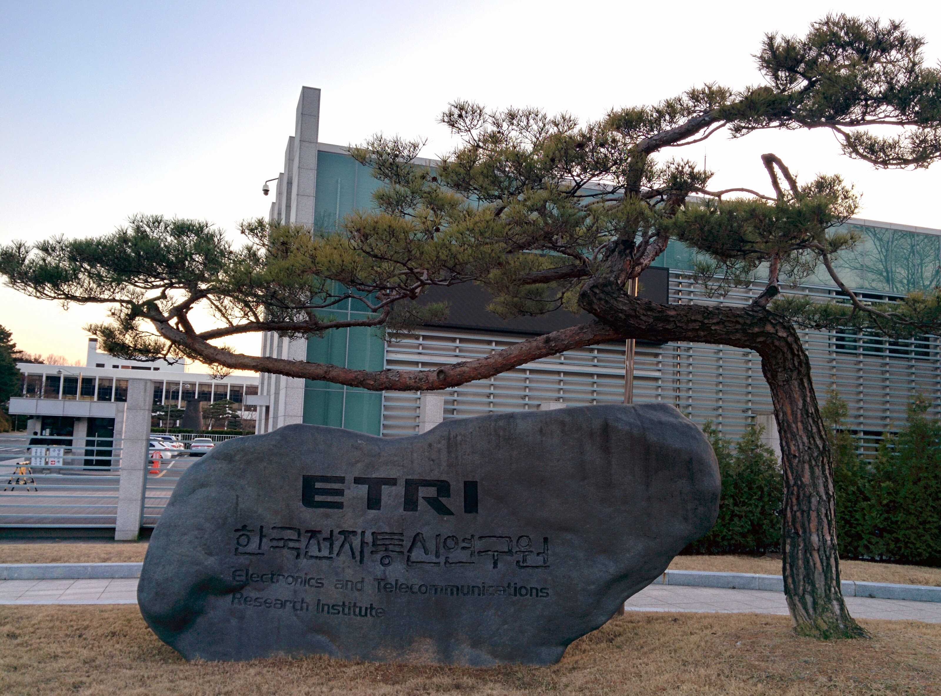 IMG_20151208_165728.jpg 소나무를 드리운 한국전자통신연구원(ETRI) 표지석