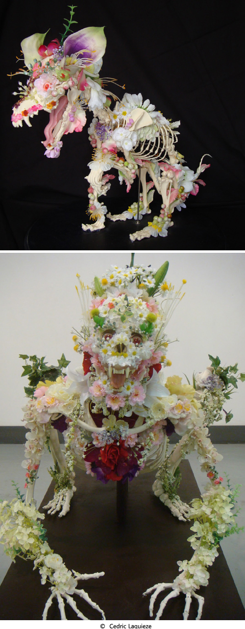 skeletonani0916.jpg 꽃으로 만든 괴물, '꽃 괴물 작품' 인기 