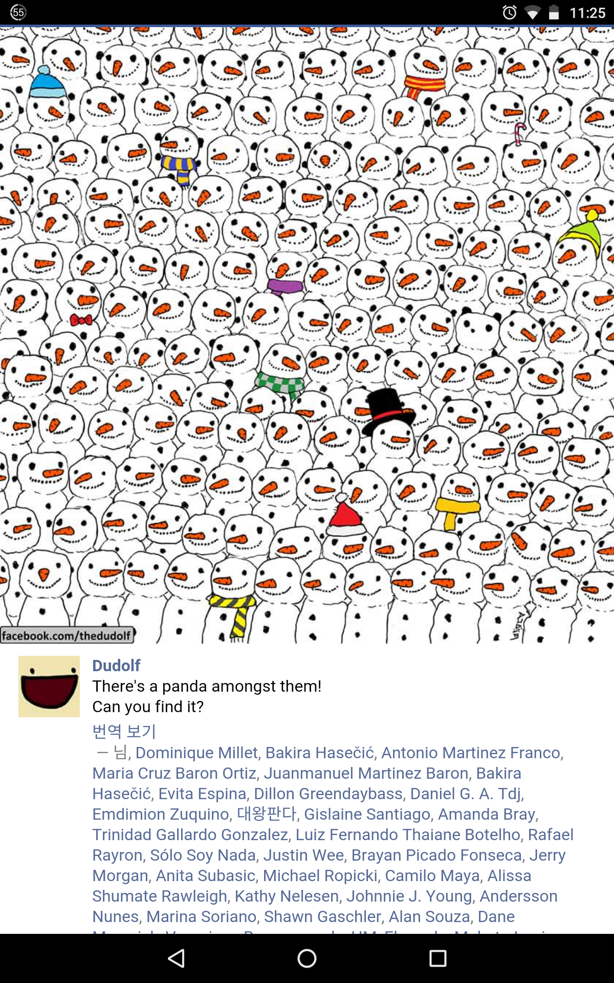 Screenshot_20151223-112527.png Where's Waldo... 눈사람 바다에서 숨은 판다 찾기